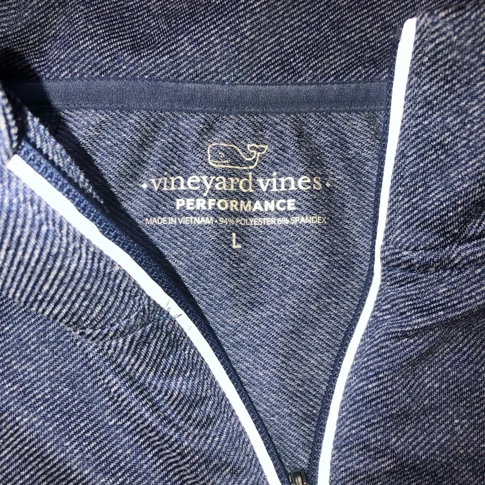 Vineyard Vines Men's Light Blue Quarter-Zip Pullover